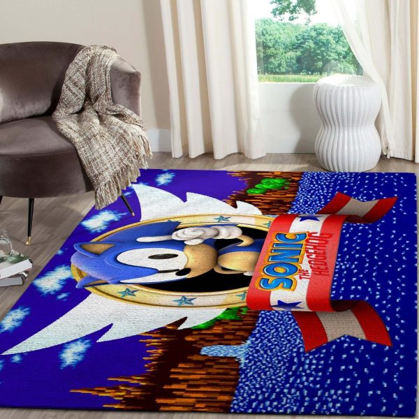 Game Lovers - Sonic The Hedgehog Film Area Rug Carpet - Gaming Home Decor