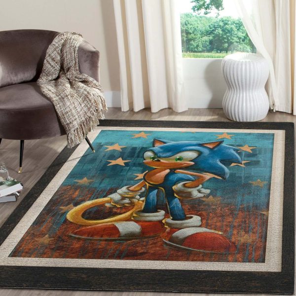 Game Lovers - Sonic The Hedgehog Film Area Rug Carpet - Gaming Home Decor