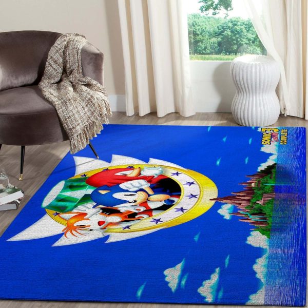 Game Lovers - Sonic The Hedgehog Film Area Rug Carpet - Gaming Home Decor