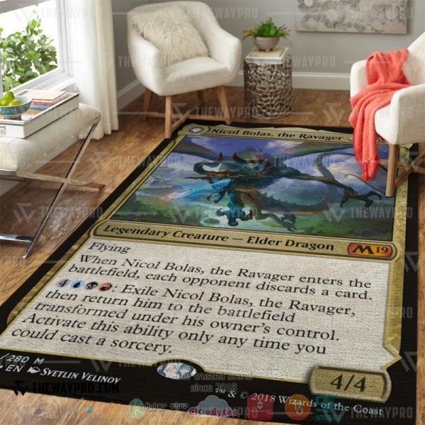 Game Magic The Gathering Nicol Bolas The Ravager Rug