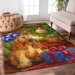 Golden Retriever Christmas Hn1609074R Rug Carpet