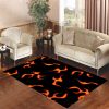 Golf Wang Flame Black Living Room Carpet Rugs