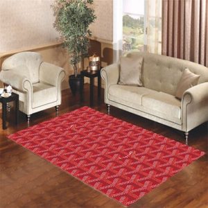 Goyard Wallpaper Red Living Room Carpet Rugs