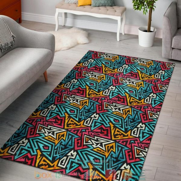 Graffiti Seamless Pattern Rug Carpet