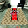 Gucci Bee Flower Red Brown Carpet Rug