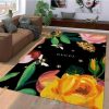 Gucci Bee Flowers Black Inspired Rug