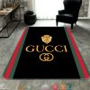 Gucci Bee Red Green Border Black Carpet Rug