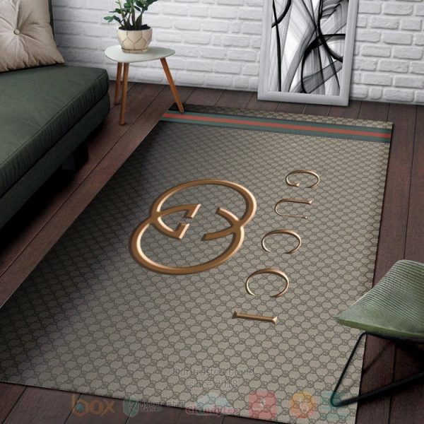 Gucci Brown Logo Inspired Rug