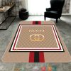 Gucci Brown Red Border Carpet Rug