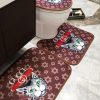 Gucci Cat Monogram Bathroom Rug Sets