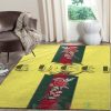 Gucci Flower Yellow Stripes Inspired Rug