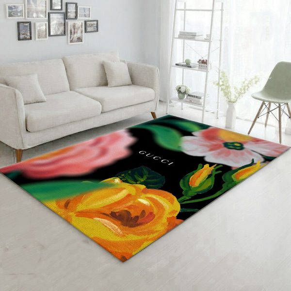 Gucci Flowers Area Rugs Living Room Rug Christmas Gift Us Decor