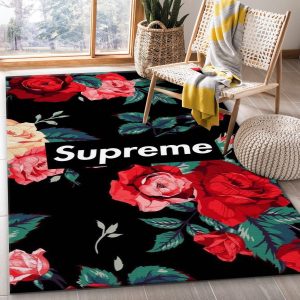 Gucci Ft Supreme Area Rug For Christmas Bedroom Rug Family Gift Us Decor