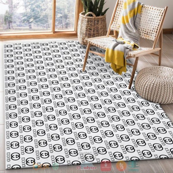 Gucci Gc White Pattern Rug