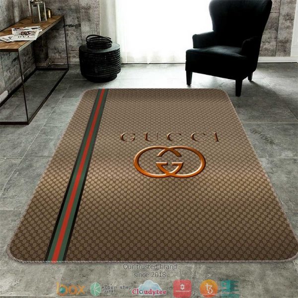 Gucci Gold Brown Carpet Rug