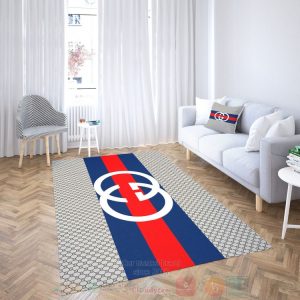 Gucci Grey-Red-Navy Inspired Rug