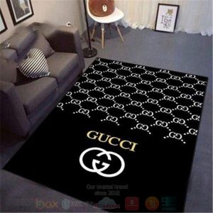 Gucci Logo Black-White Inspired Rug