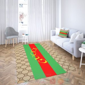 Gucci Red-Green-Brown Inspired Rug