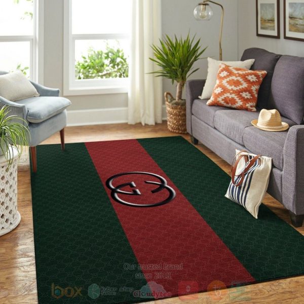 Gucci Red-Green Inspired Rug