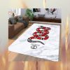 Gucci Red Snake White Rug