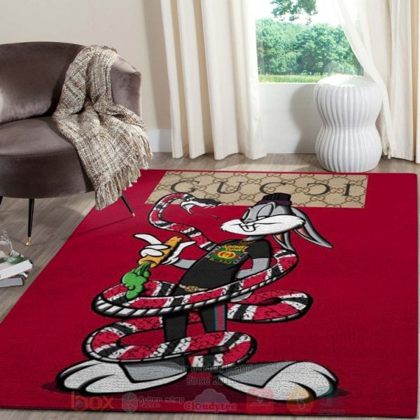 Gucci Snake-Bugs Bunny Red Inspired Rug