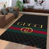 Gucci Stripes Black-Grey Inspired Rug