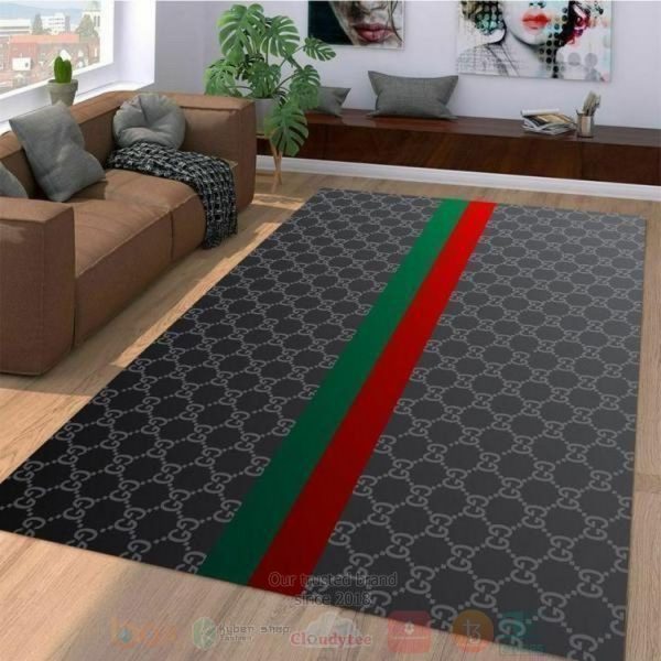 Gucci Stripes Black Inspired Rug