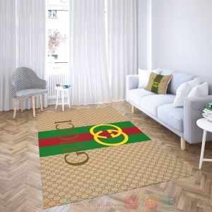 Gucci Stripes Brown-Green-Red Inspired Rug