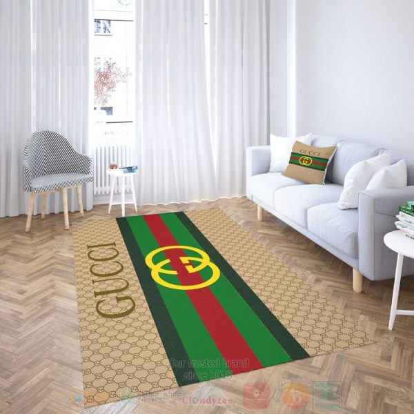 Gucci Stripes Full Brown Inspired Rug