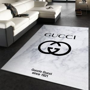 Gucci White Marble Marmor Area Rugs Fashion Brand Rug Christmas Gift Us Decor