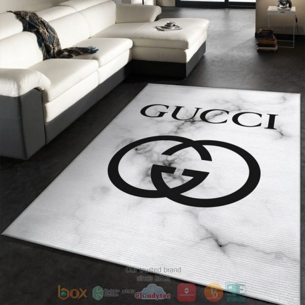 Gucci White Marble Marmor Rug