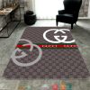 Gucci White Silver Logo Carpet Rug