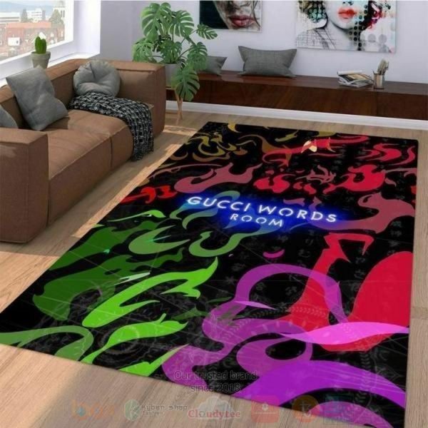 Gucci Words Room Inspired Rug