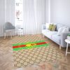 Gucci Yellow Bee Brown Inspired Rug