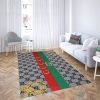 Gucci Yellow Snake Grey-Black Inspired Rug