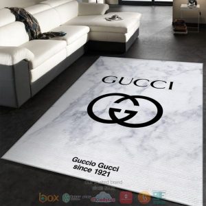 Guccio Gucci Since 1921 White Marble Marmor Rug