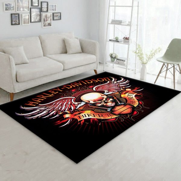 Harley Davidson Ver10 Rug Living Room Rug Family Gift Us Decor