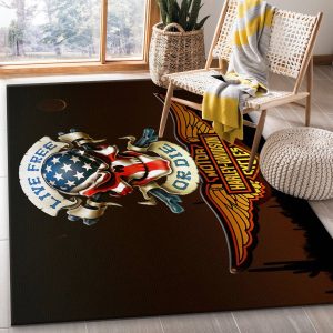 Harley Davidson Ver13 Area Rug Living Room Rug Home Us Decor