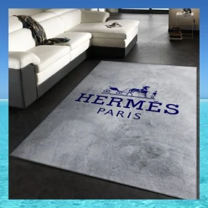 Hermes Paris Blue Rug