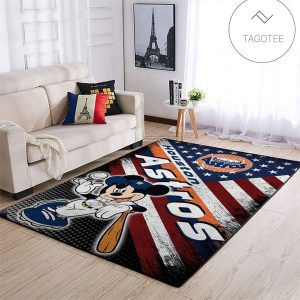 Houston Astros Mlb Team Logo Mickey Us Style Nice Gift Home Decor Rectangle Area Rug