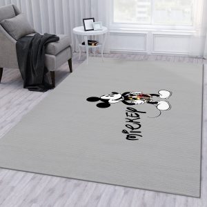 Illustration Mickey Mouse Minimalism Logo Cartoon Disney Christmas Gift Rug Living Room Rug Floor Decor Home Decor