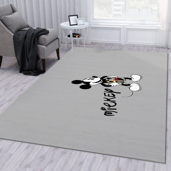 Illustration Mickey Mouse Minimalism Logo Cartoon Disney Christmas Gift Rug Living Room Rug Floor Decor Home Decor