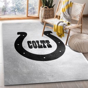 Indiana Colts Silver Nfl Area Rug For Christmas