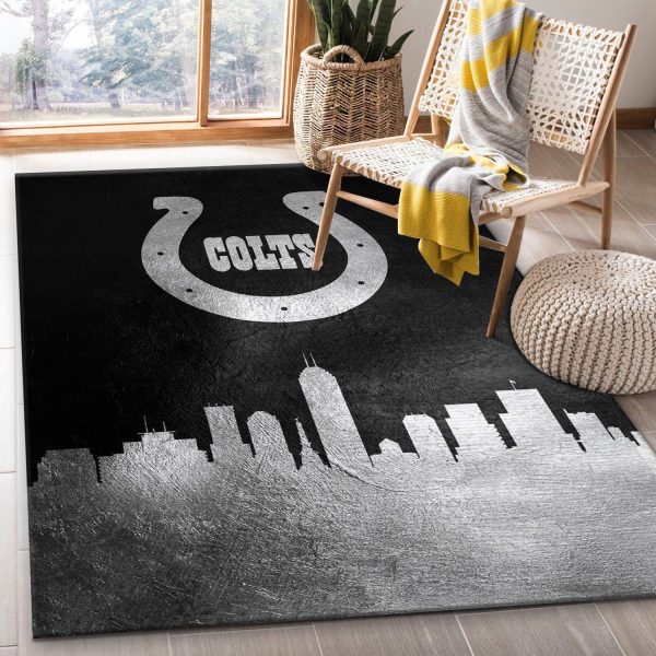 Indiana Colts Skyline Nfl Area Rug