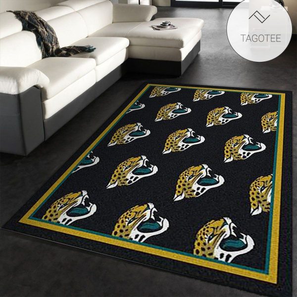 Jacksonville Jaguars Repeat Rug Nfl Team Area Rug Carpet Bedroom Rug Christmas Gift Us Decor