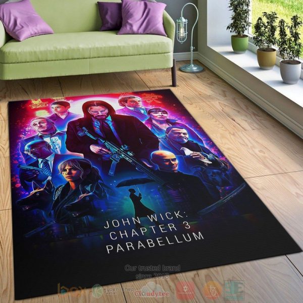 John Wick Parabellum Art Painting Movie Area Rugs