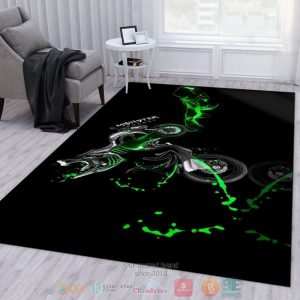 Kawasaki Green Black Rug