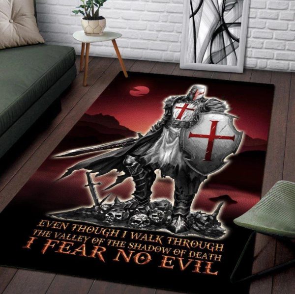 Knights Templar 3D Full Printing Area Rug