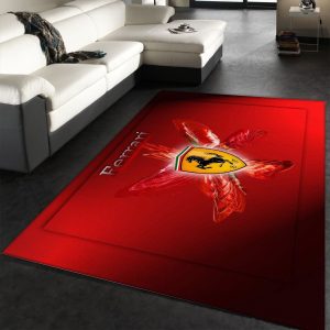 Logos Ferrari Area Rug For Christmas Living Room Floor Decor Home Decor