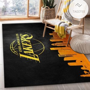 Los Angeles Lakers Skyline Nba Team Area Rug Bedroom Us Gift Decor